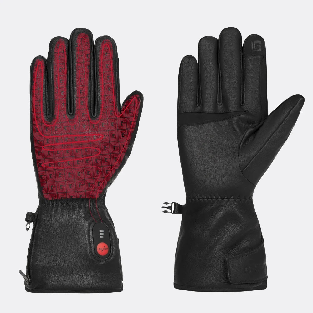 Gants chauffants cuir polyvalents zones de chauffe