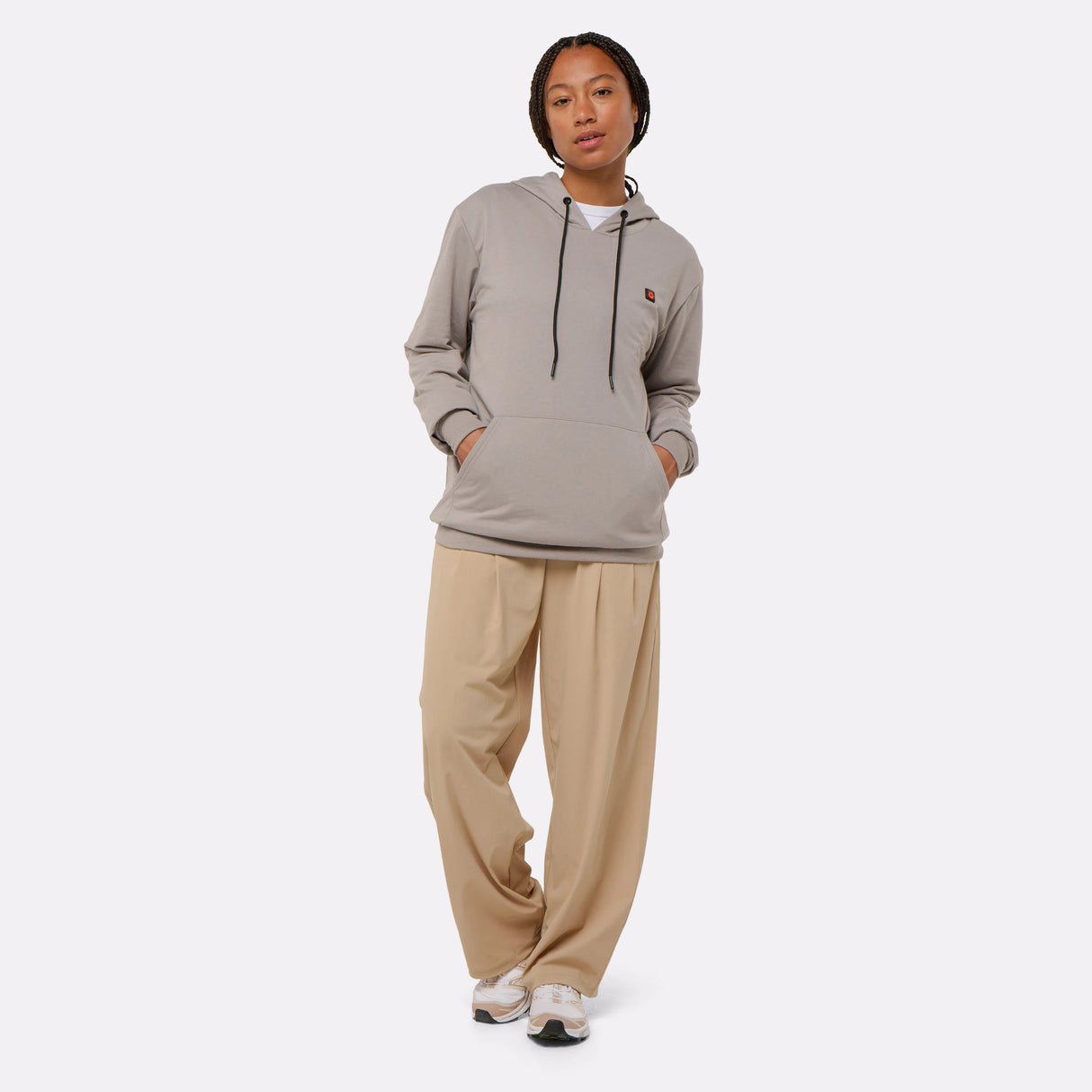 Hoodie ESSENTIAL chauffant G-Heat gris femme