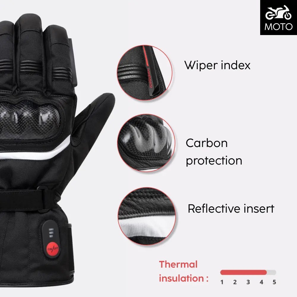 Gants chauffants moto atouts produit